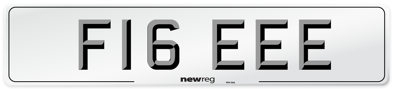 F16 EEE Number Plate from New Reg